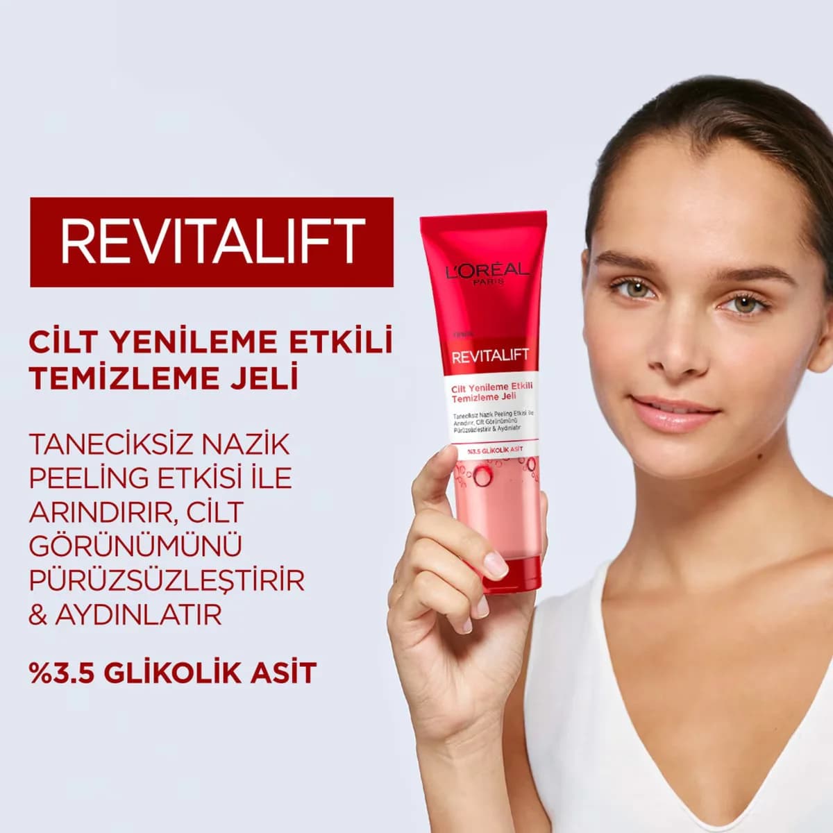 L'Oreal Paris جل التنظيف الفعال لتجديد البشرة ريفيتاليفت من لوريال باريس 150 مل (حمض الجليكوليك)
