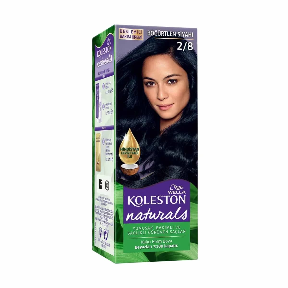 Wella Koleston صبغة شعر ويلا كولستون ناتشورالز 2/8 توت أسود