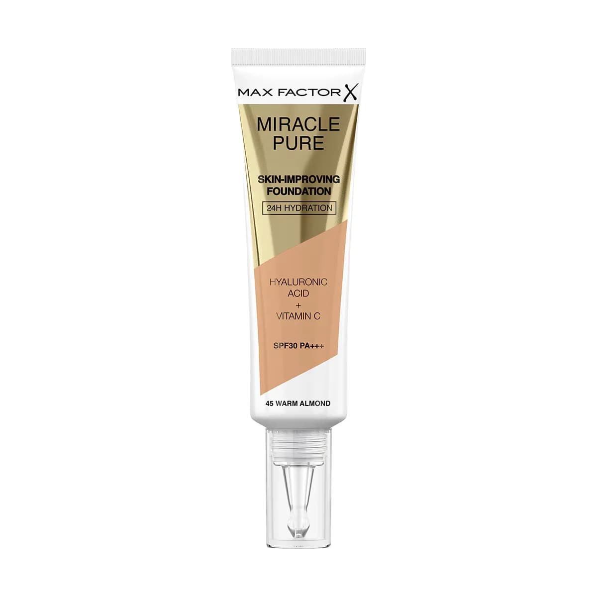 Max Factor كريم أساس ماكس فاكتور ميراكل بيور، لون اللوز الدافئ 45