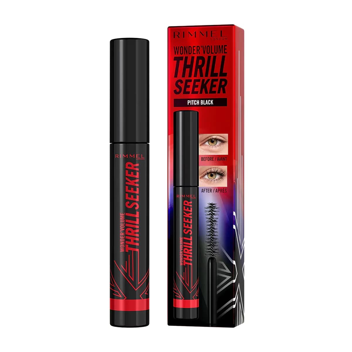 Rimmel London ماسكارا وندر فوليوم ثريل سيكر من ريميل لندن، لون أسود داكن