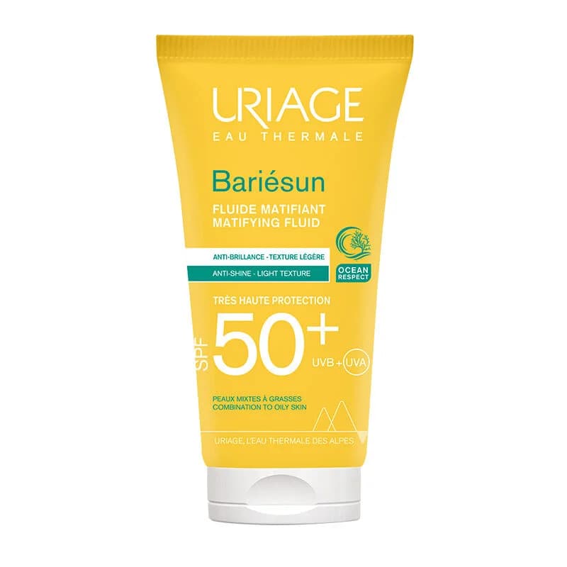 Uriage واقي شمس سائل غير لامع من يورياج باريسن بعامل حماية 50+، 50 مل