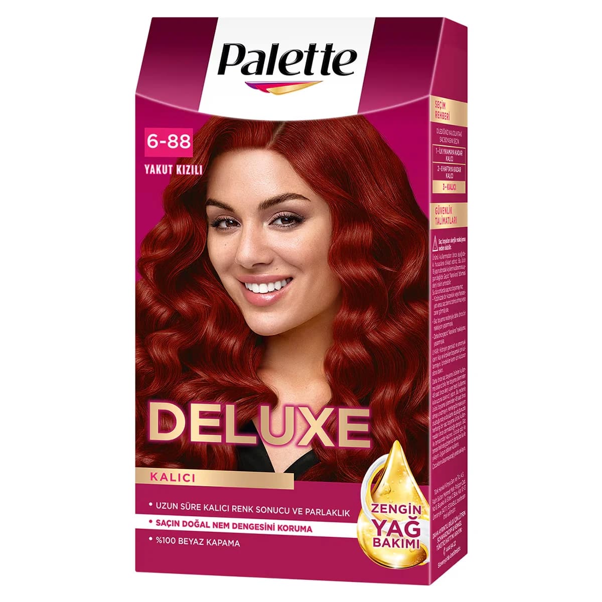 Palette صبغة شعر باليت ديلوكس باللون الأحمر الياقوتي رقم: 6-888