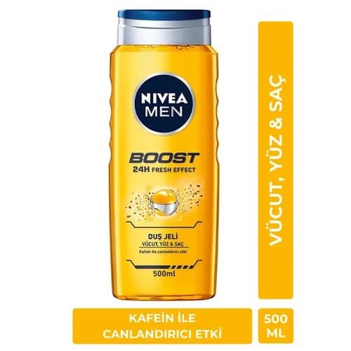 NIVEA جل الاستحمام نيفيا للرجال بوست 24 ساعة بتأثير منعش 500 مل