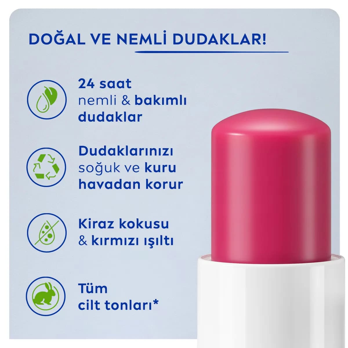NIVEA كريم نيفيا للعناية بالشفاه بنكهة الكرز 4.8 جرام
