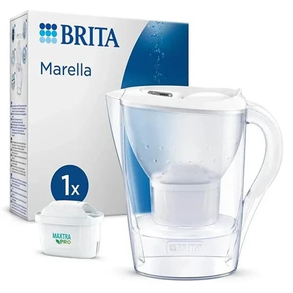 Brita إبريق تنقية المياه بريتا ماريلا كول وايت سعة 2.4 لتر