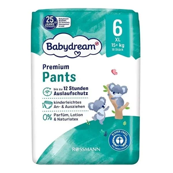 حفاضات بيبي دريم بنطلون XL 18 قطعة Babydream