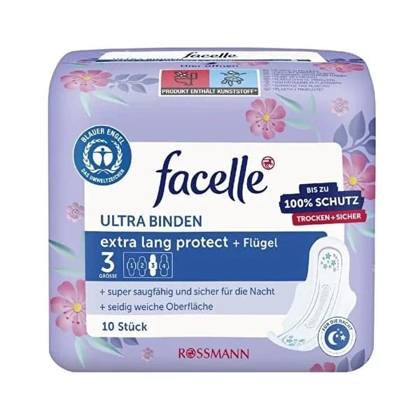 Facelle وسادة فيسيل ألترا نايت بروتكشن المجنحة، 10 قطع