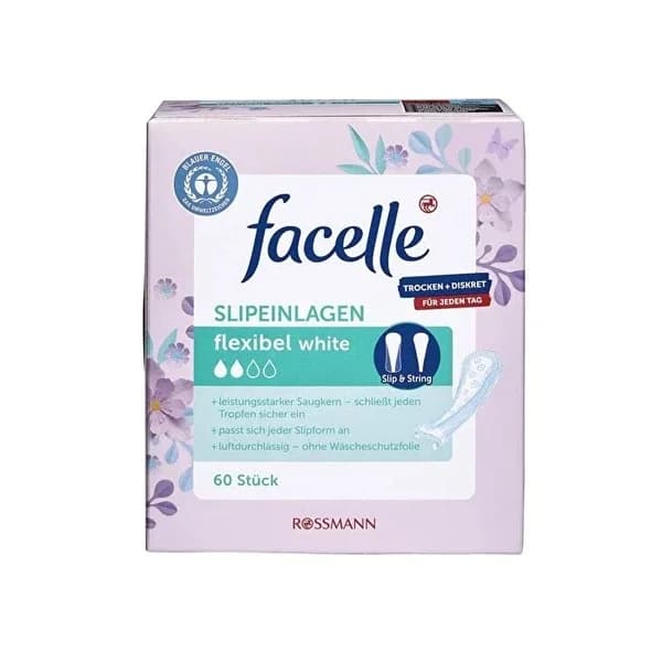 Facelle وسادة فيسيل اليومية خيط أبيض 60 قطعة