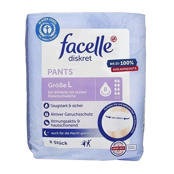Facelle مجموعة من 8 سراويل داخلية ماصة من فاسيل، مقاس كبير