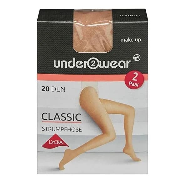Underwear ملابس داخلية ضيقة من الليكرا، جوارب رفيعة، 20 دن، لون البشرة، مقاس 40/42