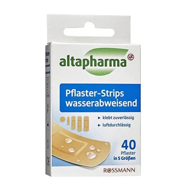 Altapharma ضمادة مقاومة للماء من ألتا فارما، 40 قطعة بخمسة أحجام مختلفة
