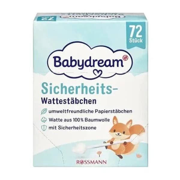 مسحات قطنية آمنة للأطفال 70 قطعة من بيبي دريم Babydream