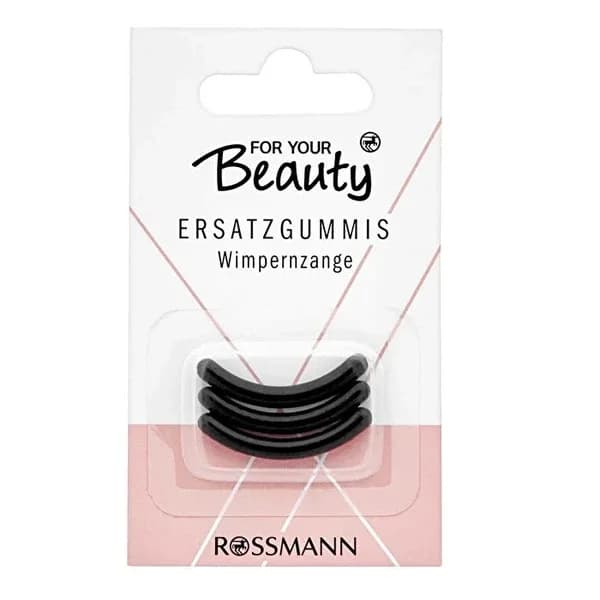 For Your Beauty أداة تجعيد الرموش الاحتياطية من المطاط الأسود من أجل جمالك، 3 قطع