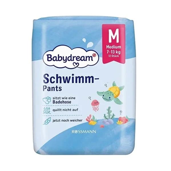 Babydream حفاضات بيبي دريم للسباحة مقاس صغير (7-13 كجم) 12 قطعة