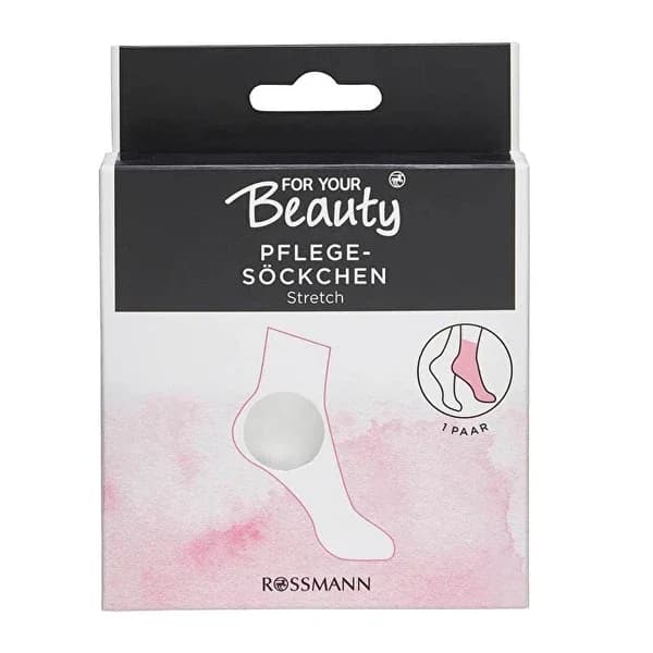 For Your Beauty جوارب قطنية مطاطية للعناية بالقدمين من أجل جمالك، زوج واحد