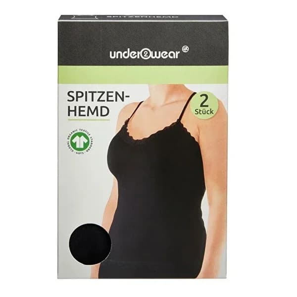 تيشيرت داخلي نسائي دانتيل 2 قطعة حجم م من أندر وير Underwear