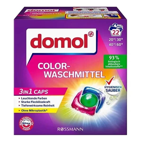 Domol كبسولة منظف غسالة دومول 3 في 1 لون 22 غسلة 517 جرام