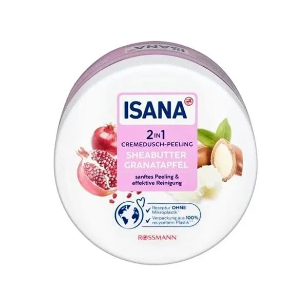 Isana مقشر الجسم إيزانا 2 في 1 بخلاصة الرمان وزبدة الشيا 200 مل