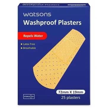 Watsons ضمادات واتسونز الكبيرة المقاومة للماء، عبوة من 25 ضمادة