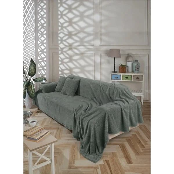 Wondel غطاء أريكة وبطانية سرير ماكسي من وندل أنثراسايت 180×300 سم
