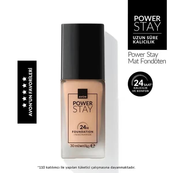 Avon كريم أساس سائل من أفون باور ستاي 140 مل
