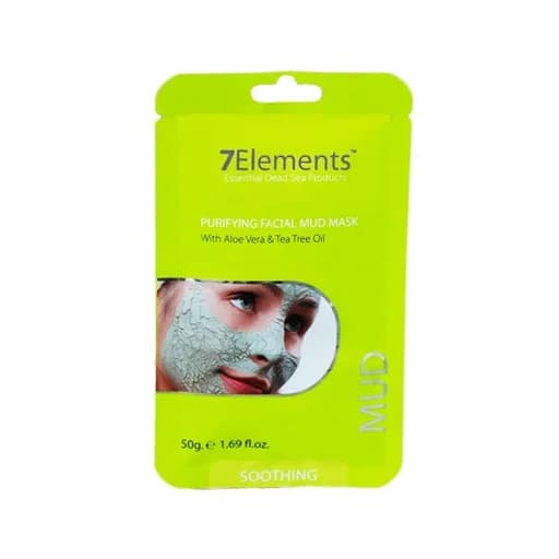 7 Elements ماسك طيني منقي للوجه بزيت الالوفيرا من7 إليمنتس 50 جرام