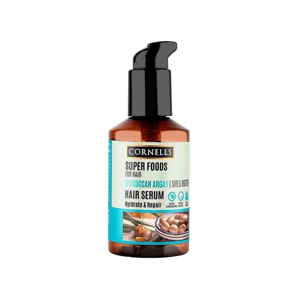 Cornells superfoods سيروم للشعر بخلاصة زيت الارجان المغربي وزبدة الشيا من من كورنلز سوبر فودز 165 مل