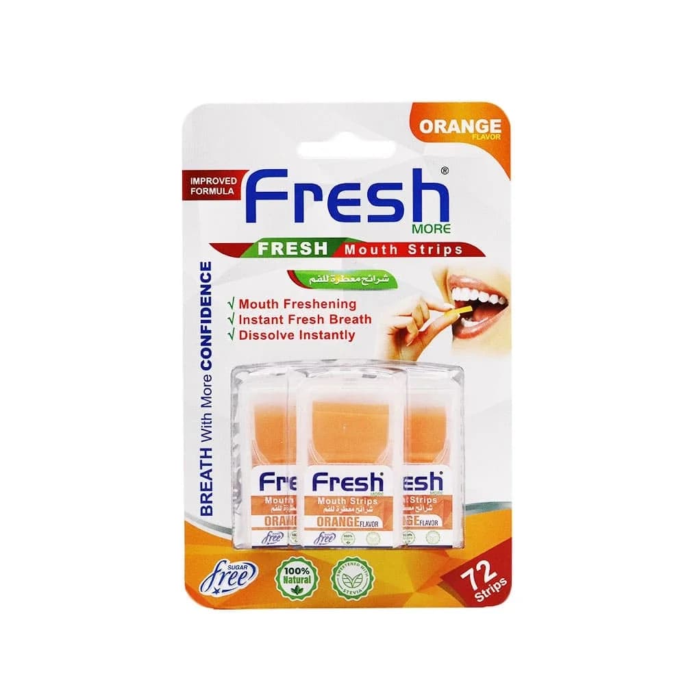 Fresh شرائح معطرة للفم  مور بنكهة البرتقال من فريش 72 شريحة