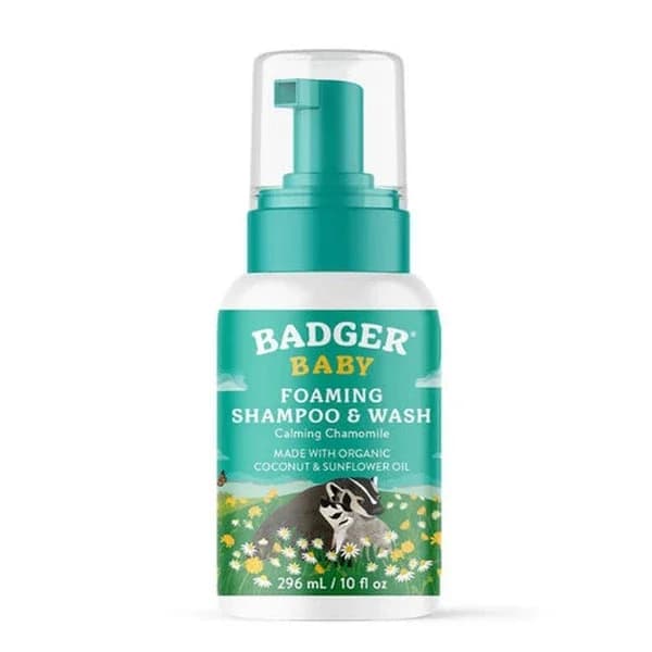 شامبو رغوي عضوي للأطفال 296 مل من بادجر Badger