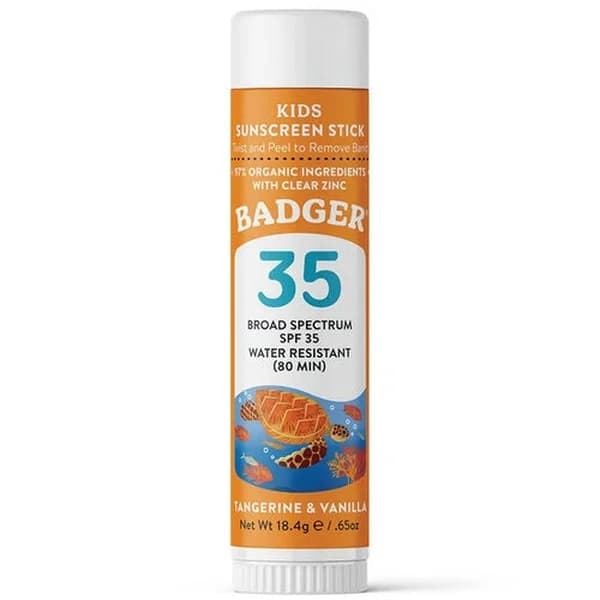 بلسم واقي شمس للأطفال بخاخ زنك شفاف SPF 35 18.4 غرام من بادجر Badger