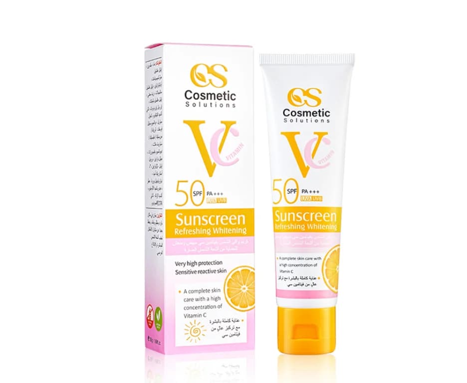Cosmetic Solution واقي شمس كريم فيتامين سي من كوزماتك سوليوشن (SPF-50+++) 50 جرام