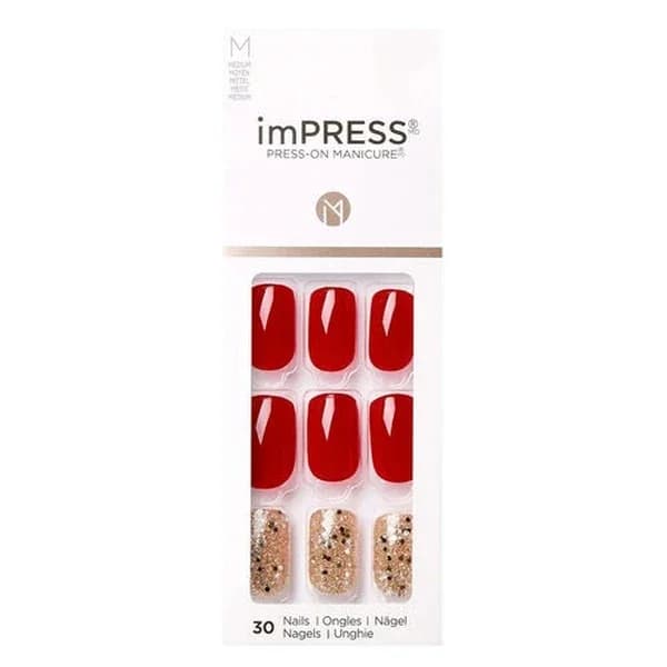 Impress أظافر صناعية إمبريس متوسطة الحجم لاست لوف نايلز، 30 قطعة