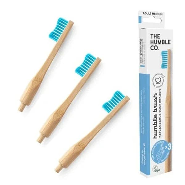 Humble Brush فرشاة أسنان صديقة للبيئة برأس قابل للاستبدال من شركة هامبل أزرق