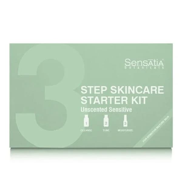 Sensatia Botanicals مجموعة العناية بالبشرة الحساسة من سينساتيا بوتانيكالز بدون رائحة، 3 خطوات