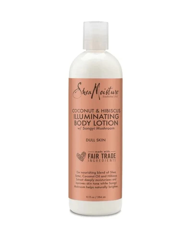 Shea Moisture لوشن الجسم للبشرة الجافة والحساسة بجوز الهند والكركديه من شيا مويستشر 384مل
