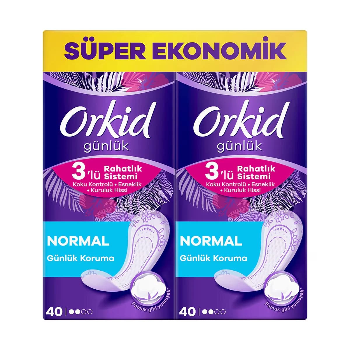 Orkid فوط أوركيد اليومية للحماية اليومية العادية × 80 فوطة