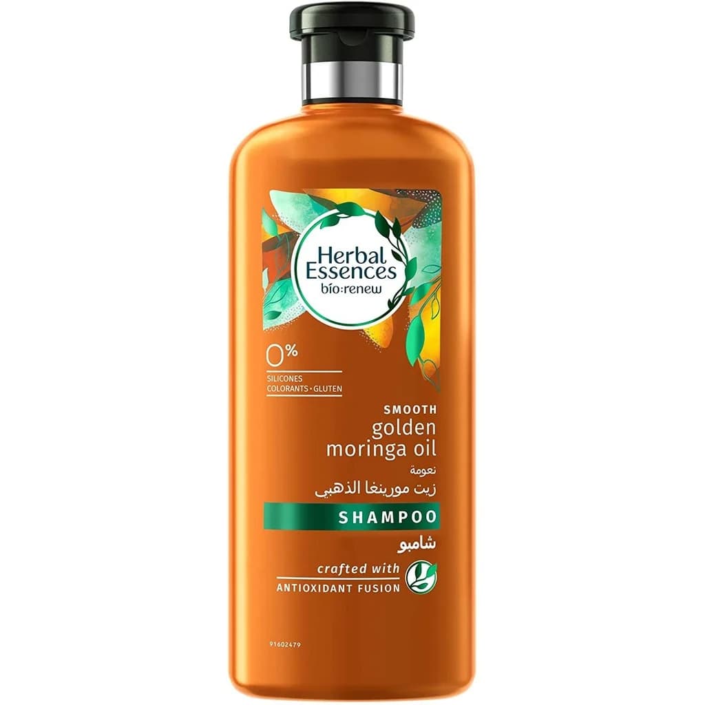 Herbal Essences بلسم تنعيم الشعر وتجديده بزيت المورينغا الذهبي من هيربال اسنسز بايو 400 مل