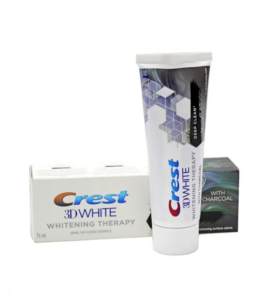 CREST معجون اسنان ثري دي وايت ديب كلين وذ شاركول من كرست 75 مل