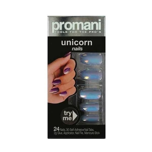 Promani طقم أظافر بروماني يونيكورن أزرق ثلجي