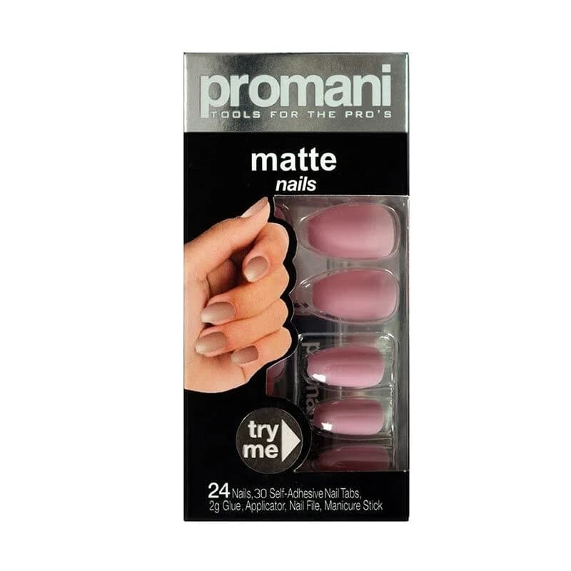 Promani طقم أظافر صناعية من بروماني لون وردي حلو