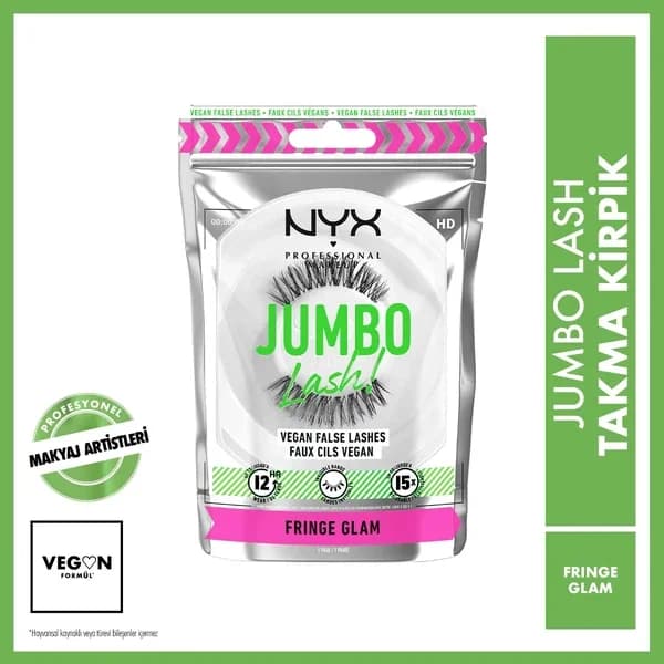 NYX رموش صناعية جامبو لاش من نيكس بروفيشنال ميك أب مع هامش لامع