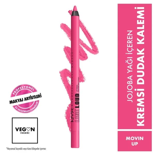 NYX قلم تحديد الشفاه لاود من نيكس بروفيشنال ميك أب لاين 08 موفين أب