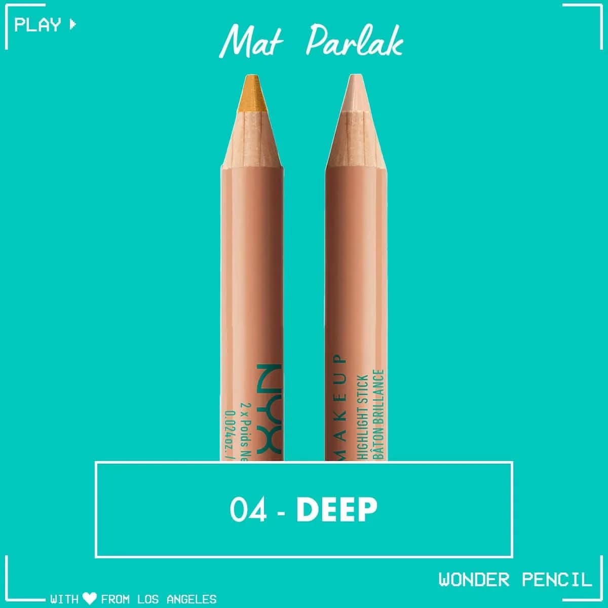 NYX قلم تحديد الوجه وإخفاء العيوب من نيكس بروفيشنال ميك أب وندر، ذو وجهين، عميق