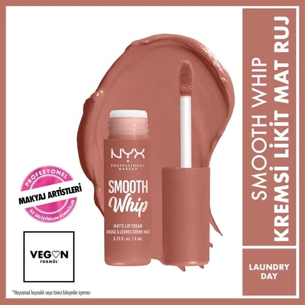 NYX أحمر شفاه سائل غير لامع ناعم من نيكس بروفيشنال ميك أب، لون يوم الغسيل
