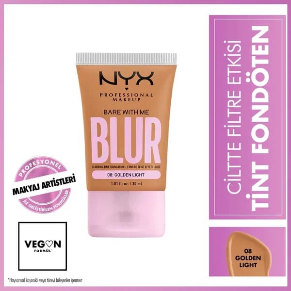 NYX كريم أساس بلور تينت سكين فيلتر إيفكت من نيكس بروفيشنال ميك أب 08 ذهبي فاتح