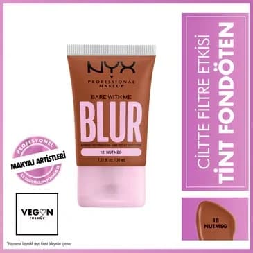 NYX كريم أساس بلور تينت سكين فيلتر إيفكت من نيكس بروفيشنال ميك أب، لون 18 جوزة الطيب