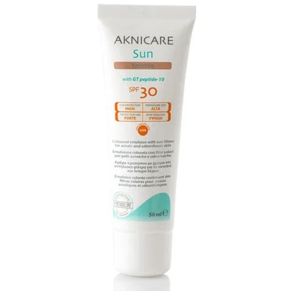 Synchroline كريم الوقاية من الشمس سينكرولين أكنيكير الملون بعامل حماية من الشمس 30، 50 مل للعناية بحب الشباب