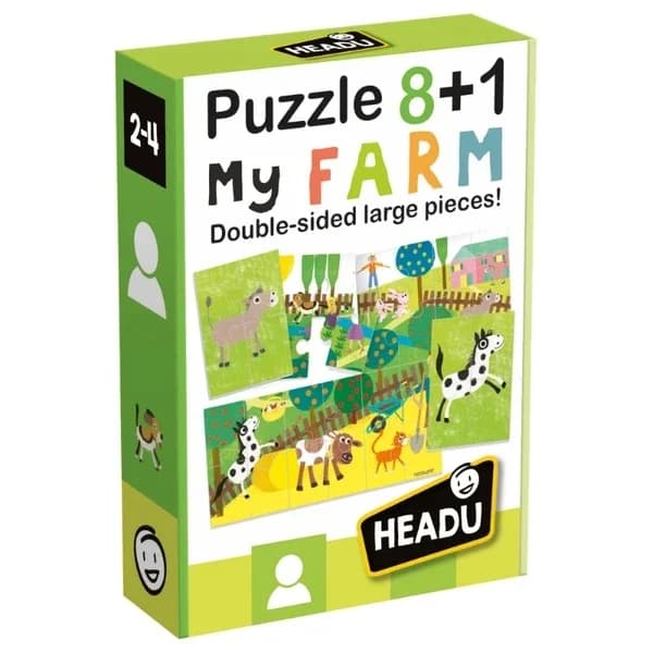 بازل هيدو 8+1 مزرعة مزدوج الوجه (2-5 سنوات) Headu