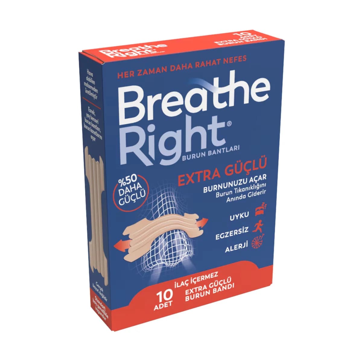 شرائط الأنف بريث رايت إضافية 10 قطع Breathe Right