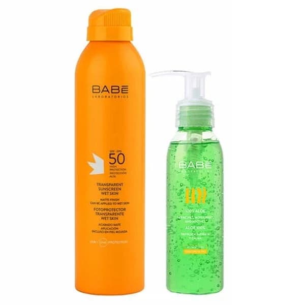 واقي شمس شفاف للبشرة الرطبة SPF 50+ من بيبي جل الصبار من بيبي Babe